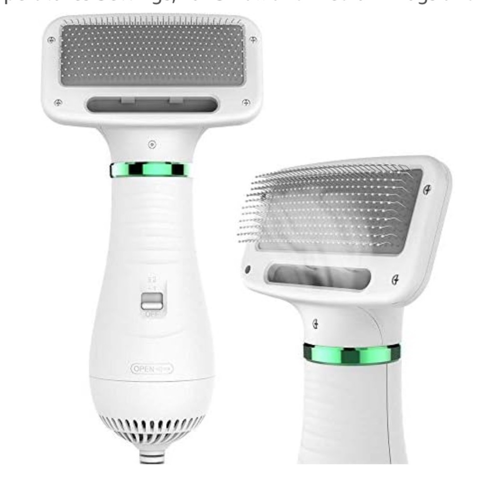 Pet hair dryer and slicker brush